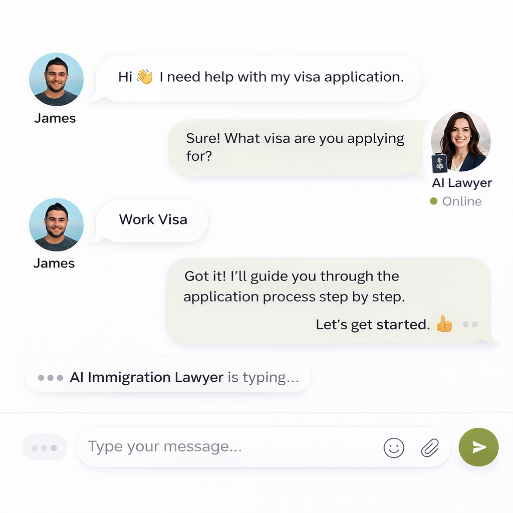 AI Immigration Lawyer Chat Assistance